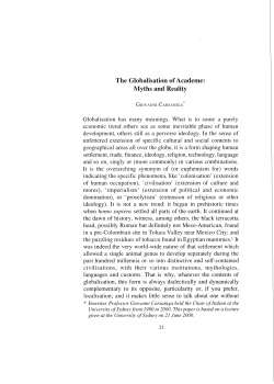 The Globalisation of Academe: Myths and Reality