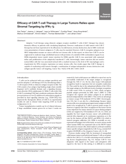 Efficacy of CAR T-cell Therapy in Large Tumors Relies upon Stromal