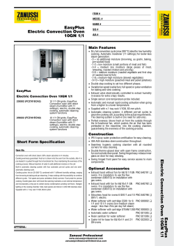 Electric Convection Oven 10GN 1/1
