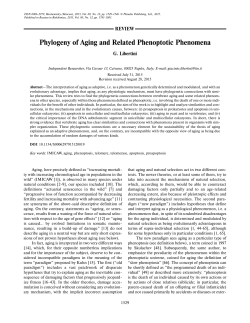 (2015) Phylogeny of Aging and Related Phenoptotic Phenomena