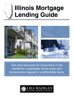 Illinois Mortgage Lending Guide Illinois Mortgage Lending Guide
