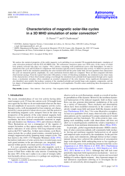 Characteristics of magnetic solar-like cycles in a 3D MHD simulation