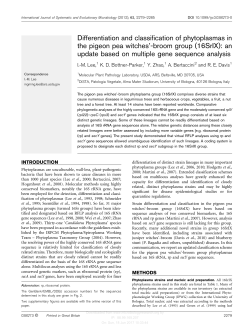 16SrIX - International Journal of Systematic and Evolutionary