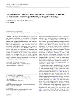 Post-Traumatic Growth After a Myocardial Infarction: A Matter of