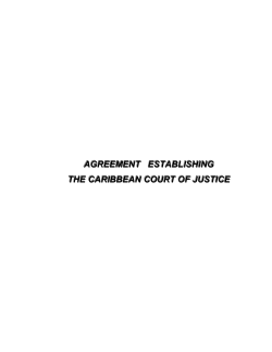 agreement establishing the caribbean court of justice