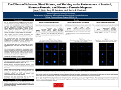 The Effects of Substrate, Blood Volume, and