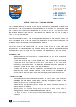 CMS Mobile Phones and Personal Devices Policy