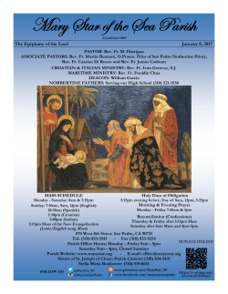January 8, 2017 - Mary Star of the Sea Catholic Church