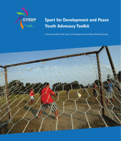 Sport for Development and Peace Youth Advocacy Toolkit