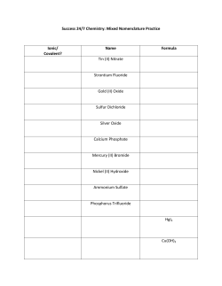 Mixed Nomenclature Practice WS