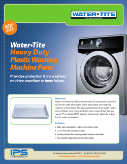 Water&bull; Tite Heavy Duty Plastic Washing Machine Pans
