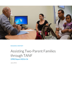 Assisting Two-Parent Families through TANF