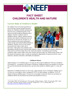 Current State of Children`s Health