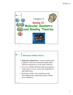 Molecular Geometry and Bonding Theories