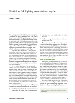 Divided we fall: Fighting payments fraud together