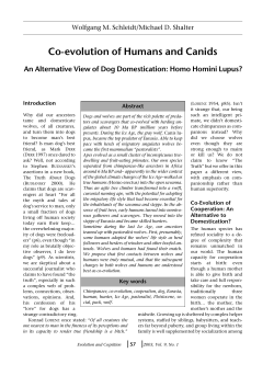 Co-evolution of Humans and Canids