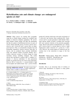 Hybridization rate and climate change: are endangered species at
