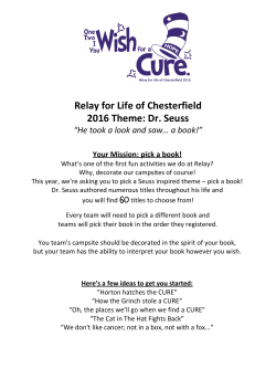 Book of Seuss - Relay For Life