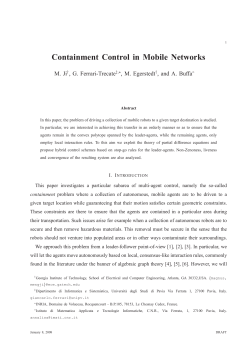 Containment Control in Mobile Networks