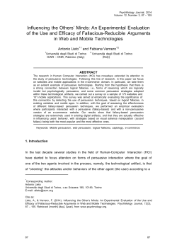 Influencing the Others` Minds: An Experimental Evaluation of the