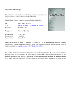 Determination of vertical hydraulic conductivity of aquitards in a