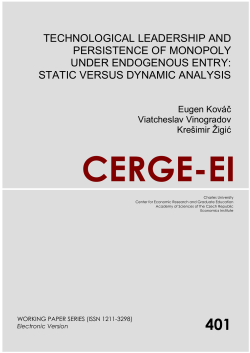 TECHNOLOGICAL LEADERSHIP AND PERSISTENCE OF