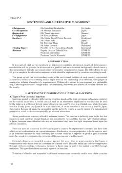 GROUP 2 SENTENCING AND ALTERNATIVE PUNISHMENT