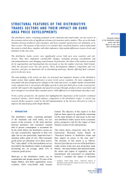 Structural features of the distributive trades sectors and their