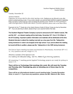 November 22, 2016 - Southern Regional School District