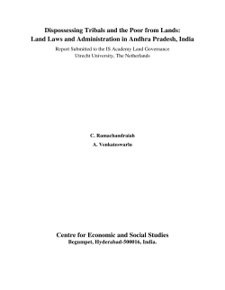 Dispossessing Tribals and the Poor from Lands: Land Laws and