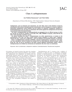 Class A carbapenemases - Oxford Academic