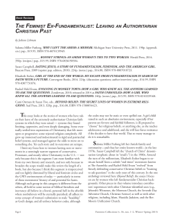 The Feminist Ex-Fundamentalist: Leaving an Authoritarian Christian