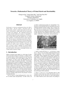 Towards a Mathematical Theory of Primal Sketch