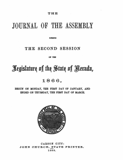 1866 - Nevada Legislature