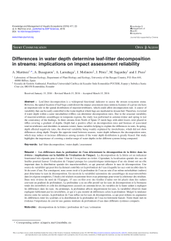 Differences in water depth determine leaf