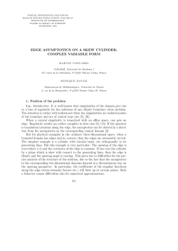 EDGE ASYMPTOTICS ON A SKEW CYLINDER: COMPLEX
