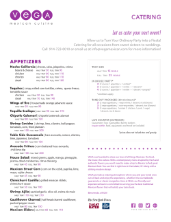Catering - VEGA MEXICAN