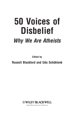 50 Voices of Disbelief: Why We Are Atheists