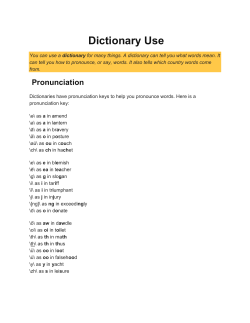 Dictionary Use
