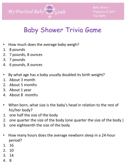 Baby Shower Trivia Game - My Practical Baby Guide
