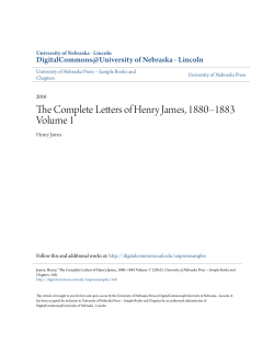The Complete Letters of Henry James, 1880&ndash;1883 Volume 1