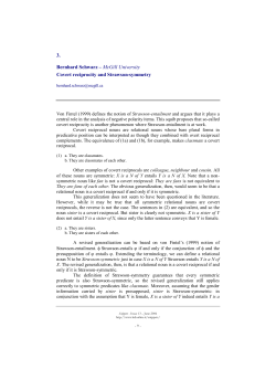 Covert reciprocity and Strawson-symmetry - Snippets