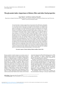 The glycaemic index: importance of dietary fibre and other food