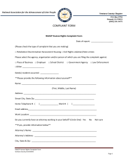 complaint form - NAACP Ventura County