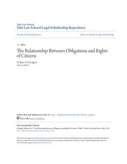 The Relationship Between Obligations and Rights of Citizens