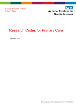 Research Codes for Primary Care