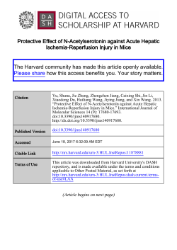 Protective Effect of N-Acetylserotonin against Acute Hepatic