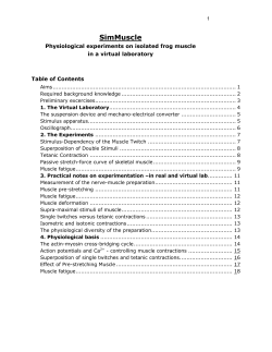 SimMuscle - Virtual Physiology