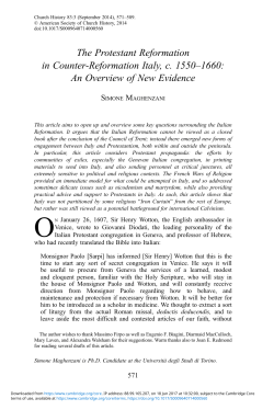 The Protestant Reformation in Counter