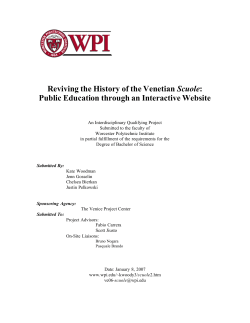 Reviving the History of the Venetian Scuole: Public Education
